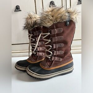 Women’s JOAN OF ARCTIC WATERPROOF BOOT Faux fur lined, WATERPROOF SUEDE, Brown 7